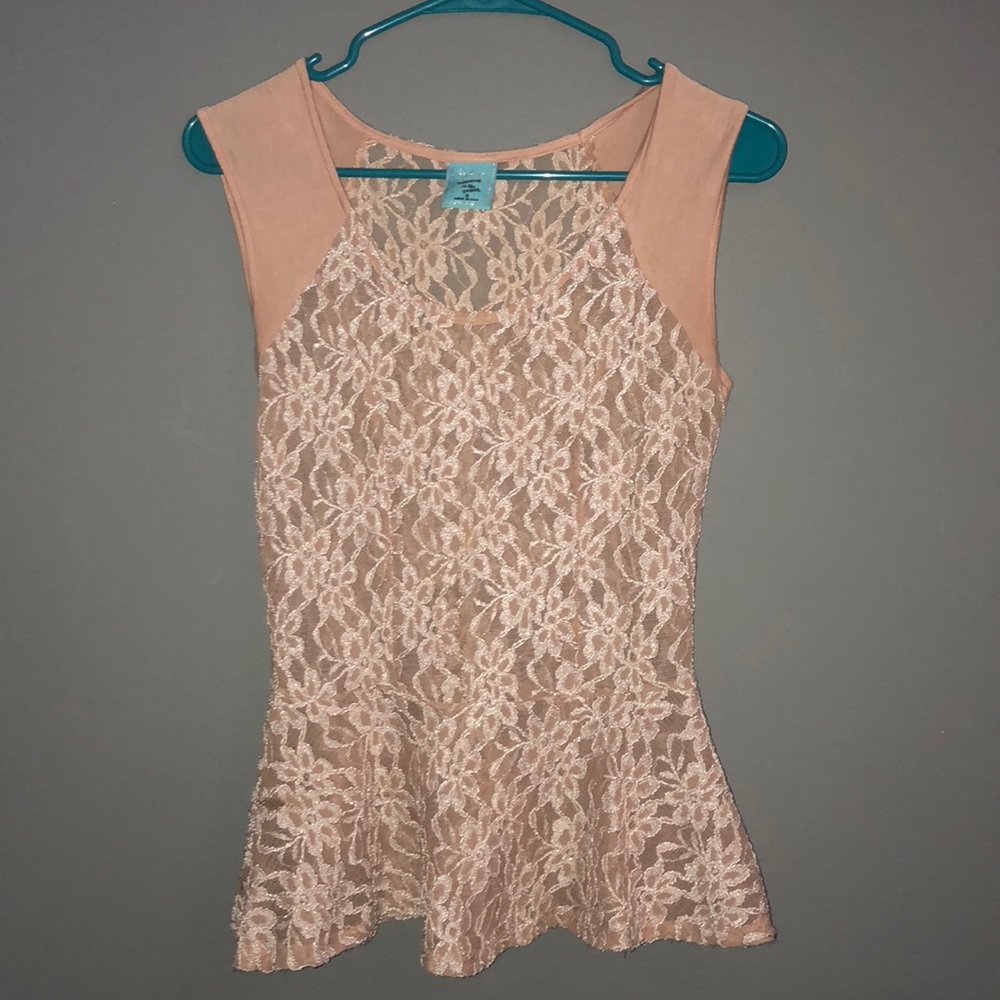 Peach Peplum Blouse